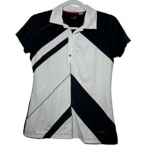 Cutter & Buck Annika White Charcoal Golf Polo, XS/TP Black Shirt see photos flaw